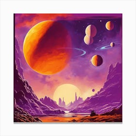 Planets In Space 1 Canvas Print