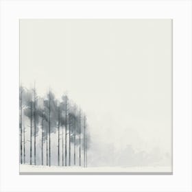 Winter Landscape With Trees Canvas Print