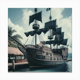 Pirate Ship Docked 1 Canvas Print