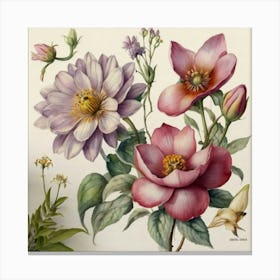 Dahlias Canvas Print