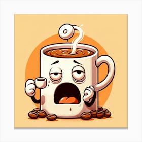 Cartoon Coffee Mug 1 Canvas Print