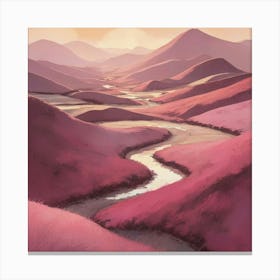 Earthworks In Romantic Hue Art Print 0 Canvas Print