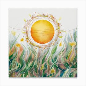 Sun In The Grass 2 Canvas Print