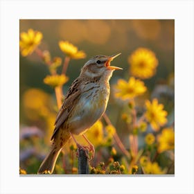Singing Sparrow Canvas Print