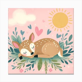 Cute Fawn 2 Canvas Print