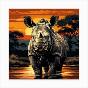 Kruger National Park Rhinoceros Canvas Print