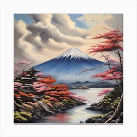 A Calm Reflection at the Edge of Fuji Canvas Print