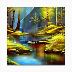 Creek Of Gold Canvas Print