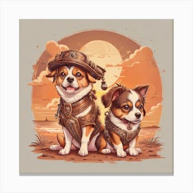 Pirate Dogs Canvas Print
