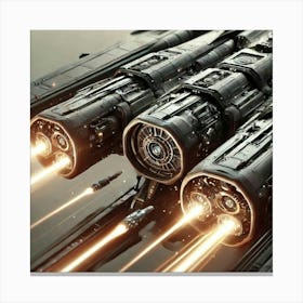 Solar Fang Rapid Fire Cannons Focused Converted Canvas Print