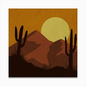 Sunset In The Desert 3 Canvas Print