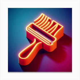 Neon Brush - Neon Brush Stock Videos & Royalty-Free Footage Canvas Print