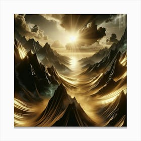 Golden Mountains 2 Canvas Print