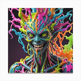 Splatter Art Canvas Print