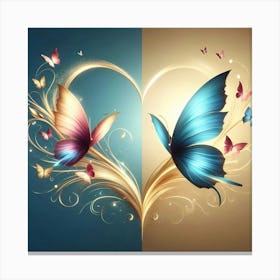 Butterfly Heart - Butterfly Stock Videos & Royalty-Free Footage Canvas Print