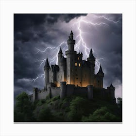 Castle In The Storm 1 Canvas Print