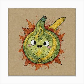 Squash Print Canvas Print