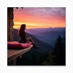 Sunset In The Mountains 21 Canvas Print