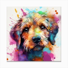 Colorful Dog Painting Canvas Print