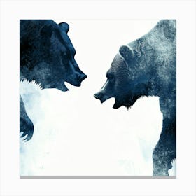 Two Bears Fighting 1 Canvas Print