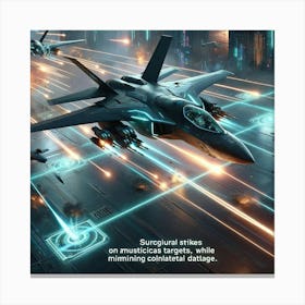 A Futuristic Sci Fi Scene Showcasing Harmony Hawk Surgical Strikes Canvas Print