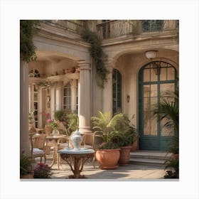 Courtyard Of A House Canvas Print