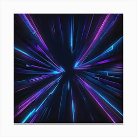 Blue And Purple Light Burst Canvas Print