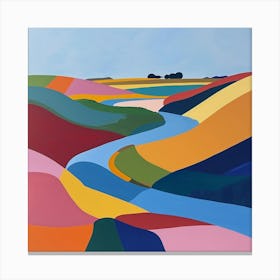 Colourful Abstract The Broads England 1 Canvas Print