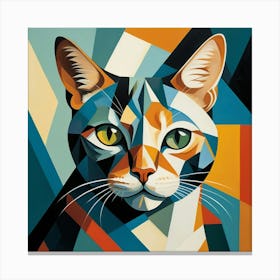 Geometric Cat 1 Canvas Print