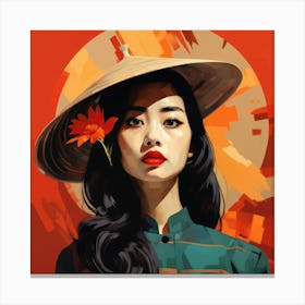 Bauhaus Vietnamese Woman 02 Canvas Print