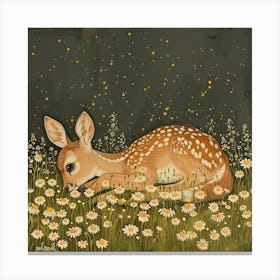 Fawn Fairycore Painting 7 Canvas Print