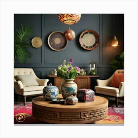 Asian Living Room Canvas Print