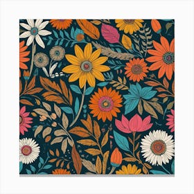 Floral Seamless Pattern 3 Canvas Print