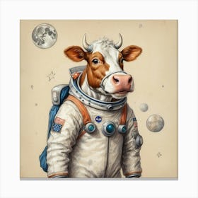 Astronaut Cow 1 Canvas Print