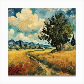 Landscape Vincent Van Gogh Art Print 3 Canvas Print