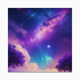 Starry Comet Canvas Canvas Print