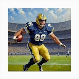 Commanding the Field Football Athlete in Gear Canvas Print