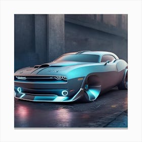Futuristic-Dodge-Challenger-Graphic- Canvas Print