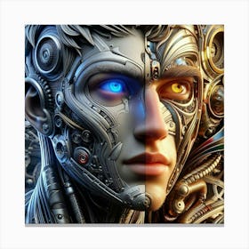 Robot Face Canvas Print