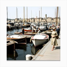 The Old Marina~Reimagined by Hall-O-Gram Creations, hallogram, hallogramcreations 20 Canvas Print