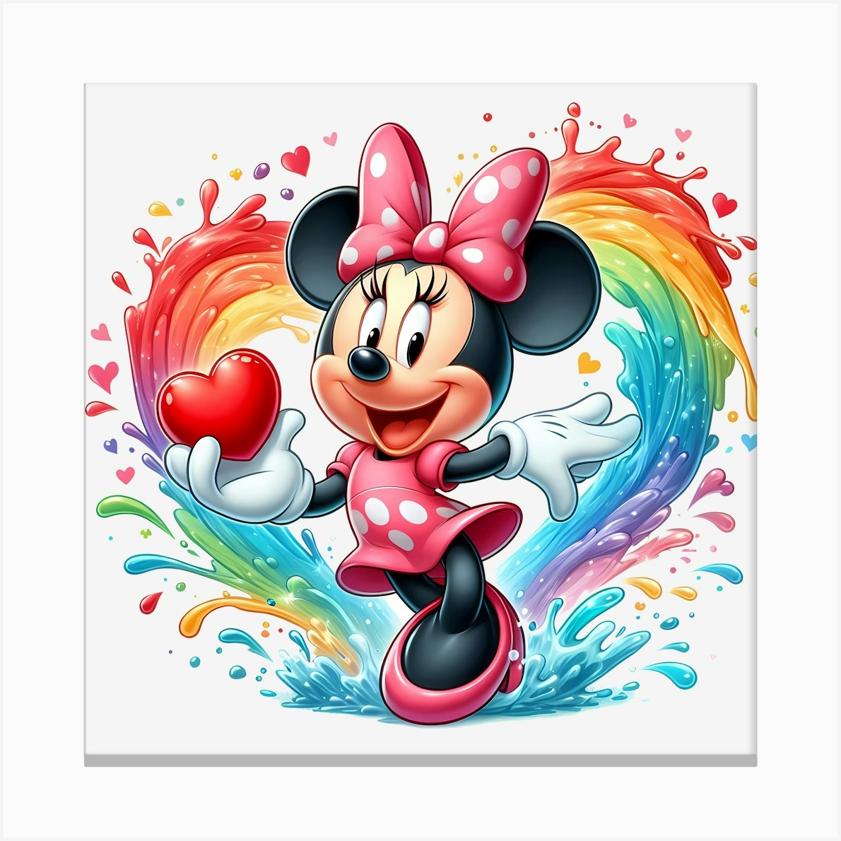 Minnie Mouse 1 Canvas Print by Aloke Design