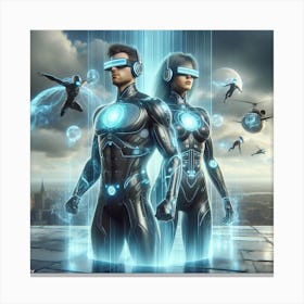 Futuristic Couple 52 Canvas Print