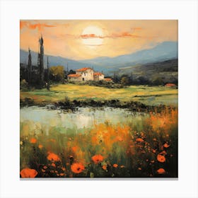 Sun-drenched Strokes: Monet's Italy Canvas Print