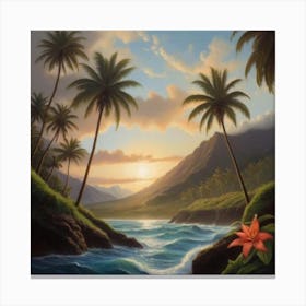 Hawaiian Sunset 1 Canvas Print