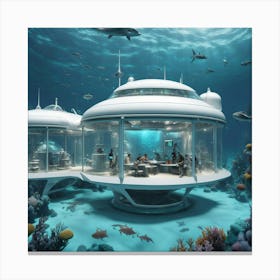 Underwater Hotel Canvas Print