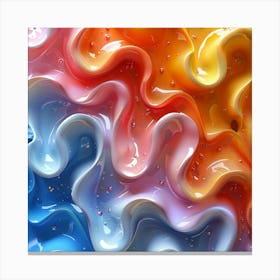 Abstract Background With Colorful Liquids Canvas Print