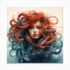 Octopus Girl Canvas Print