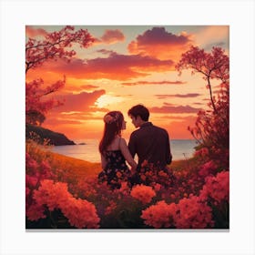 Sunset Love Canvas Print