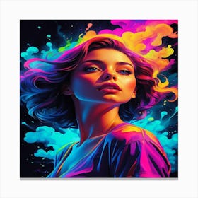 Colorful Girl Canvas Print