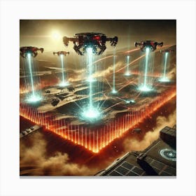 Terraforming Drones Manipulating Environment Canvas Print